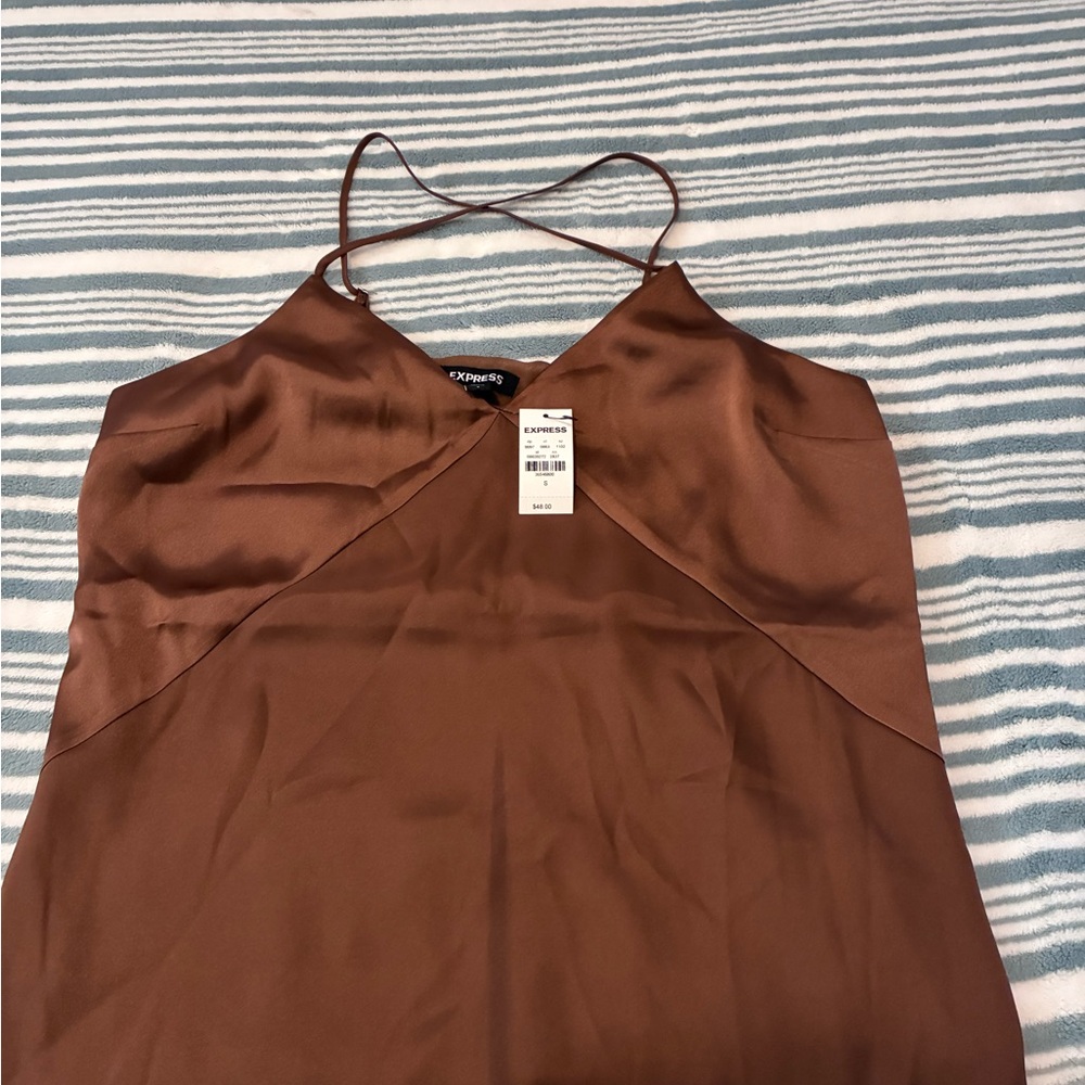 Express Chocolate Satin Camisole